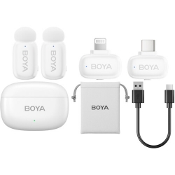 Boya Mini-13 Ultracompact 2.4GHz Wireless Microphone System with USB-C plug(White)